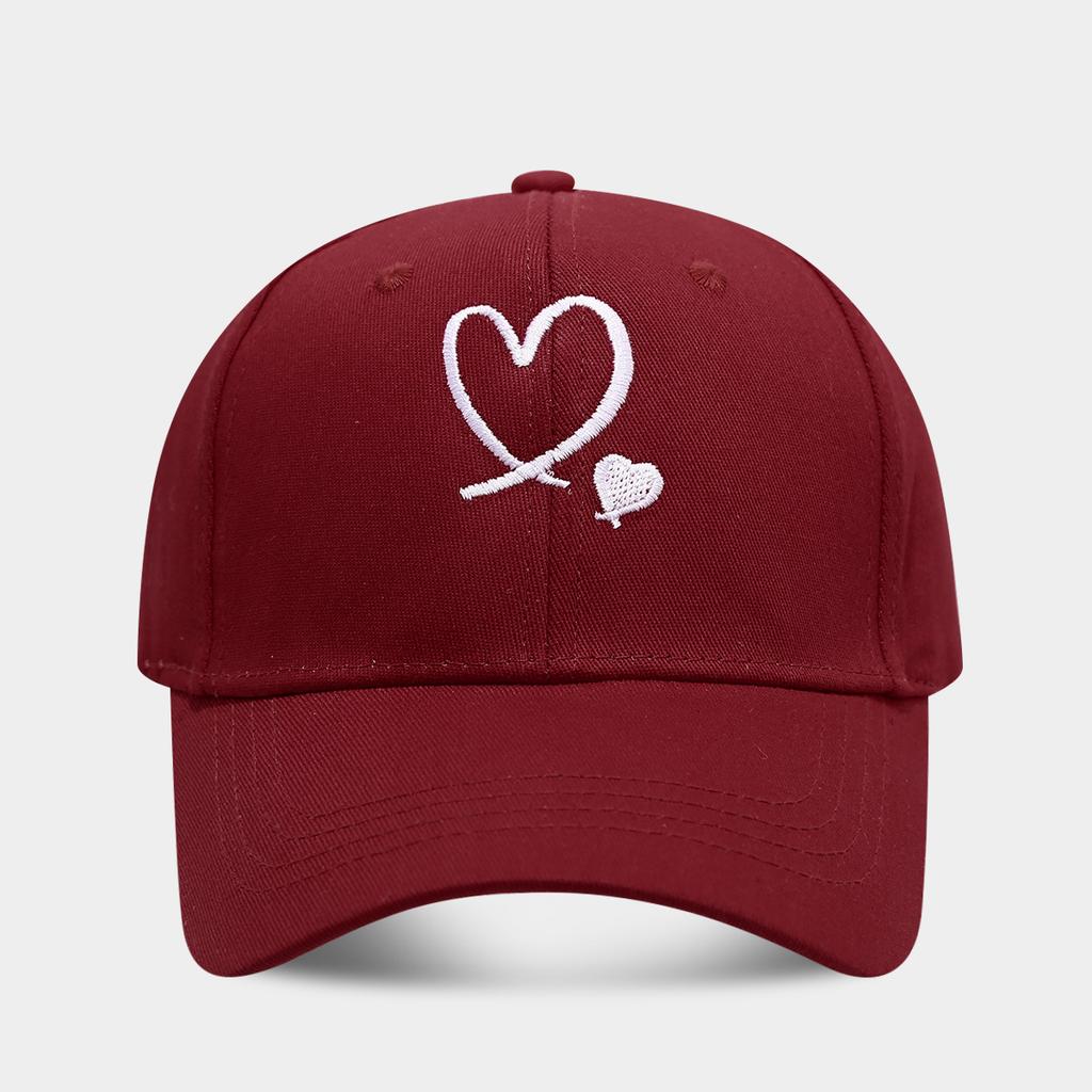 Bestickte Herzmuster Personalisierte Baumwoll-Baseballkappe für Männer und Frauen Personalisierte Papa-Kappen Sorority-Hut
