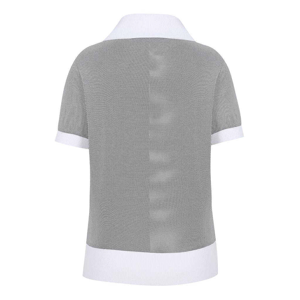 TAYLORMADE APPAREL Women'S Jacquard Knit Collared Short Sleeve T-Shirt T8031Tn6141-100