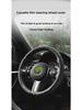 "Ultra-Thin Nappa Perforated Clip-On Steering Wheel Cover: Warm in Winter, Cool in Summer, Non-Slip Design"