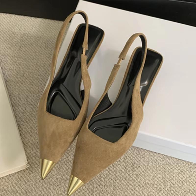 Módní dámské lodičky s špičatou špičkou, boty slingback, designové s leopardím potiskem, nízké tenké podpatky, pantofle, Zapatos De Mujer