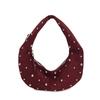 New niche underarm bag women's new fashionable versatile rivets half-moon single shoulder simple messenger women's bag