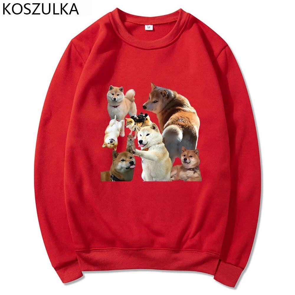 

Толстовка с капюшоном Shiba Inu Good Day, толстовки с собаками в стиле Харадзюку, винтажные топы, большой свитшот унисекс, готическая одежда с круглым вырезом, унисекс 3XL