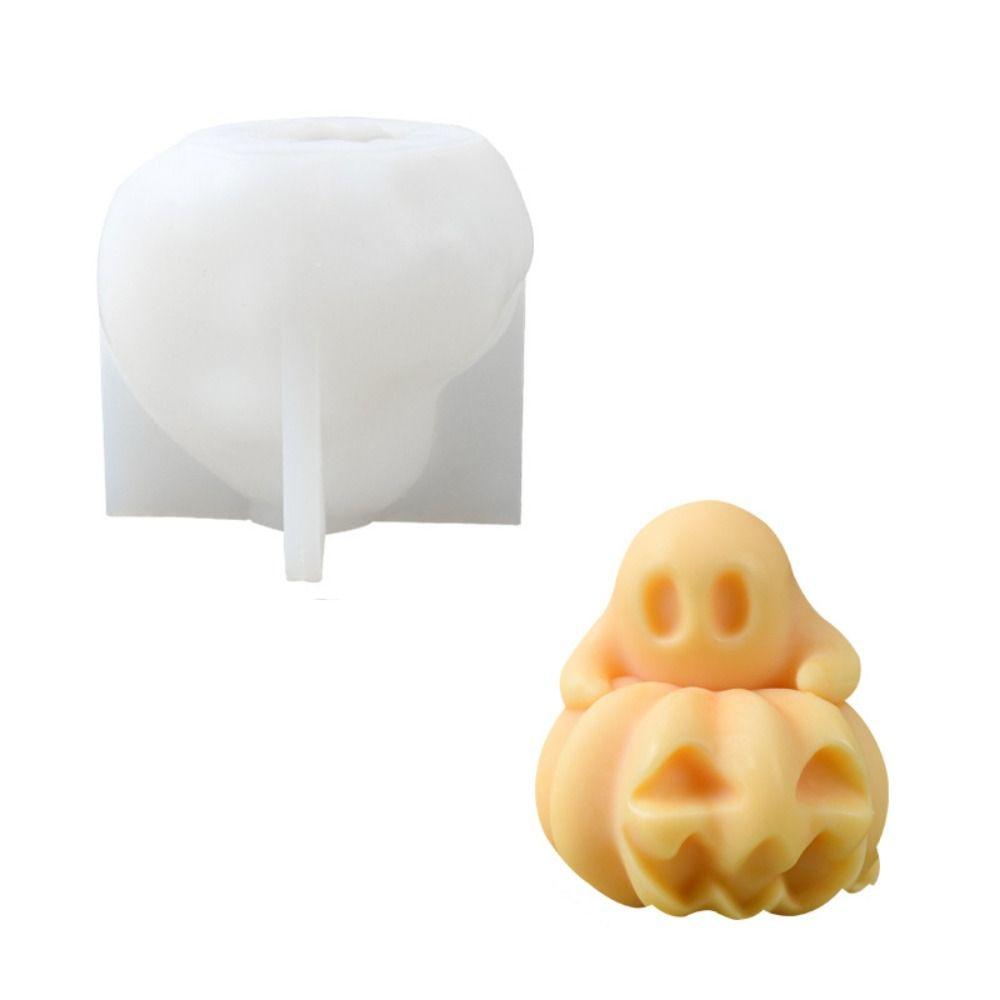 Halloween Ghost Pumpkin Mold 3D Soap Mould Epoxy Resin Candle Mold  Home Decor
