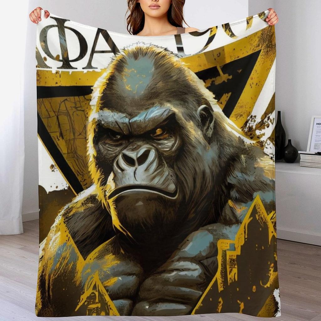 Alpha Phi Alpha Abstract Gorilla Throw Blanket Cozy Warm Blanket for Bed Room Decor