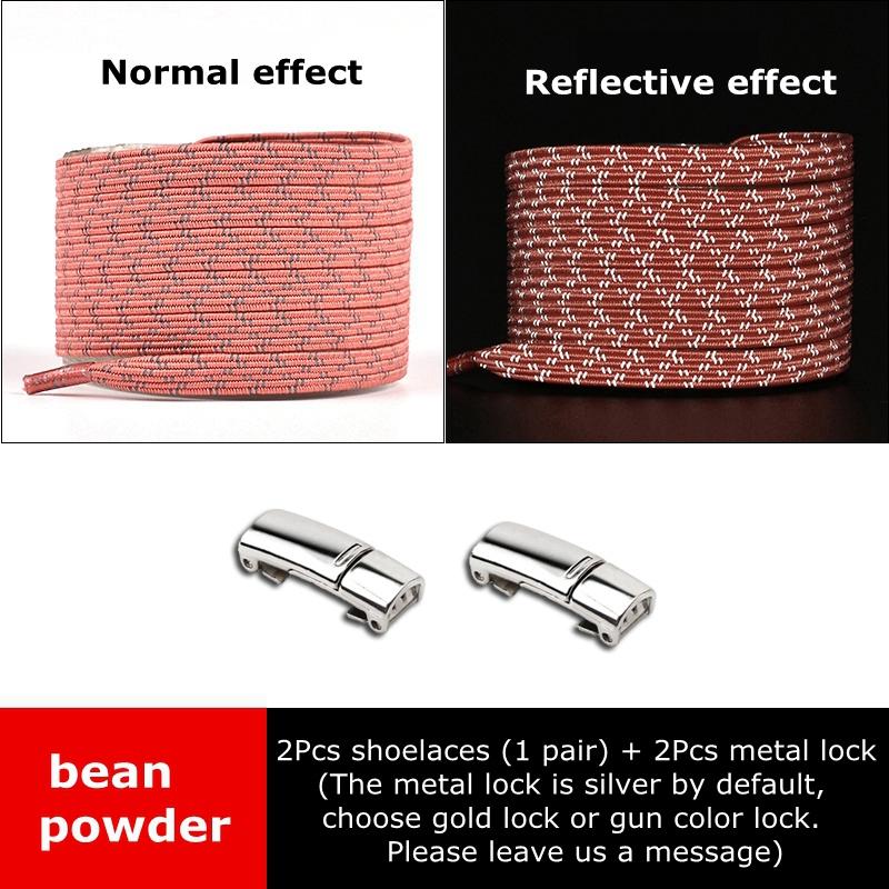 Magnetic Shoelaces for Sneakers Elastic Laces Without Ties Kids Adult Quick Shoe Lace Reflective No Tie Shoe Laces Rubber Bands