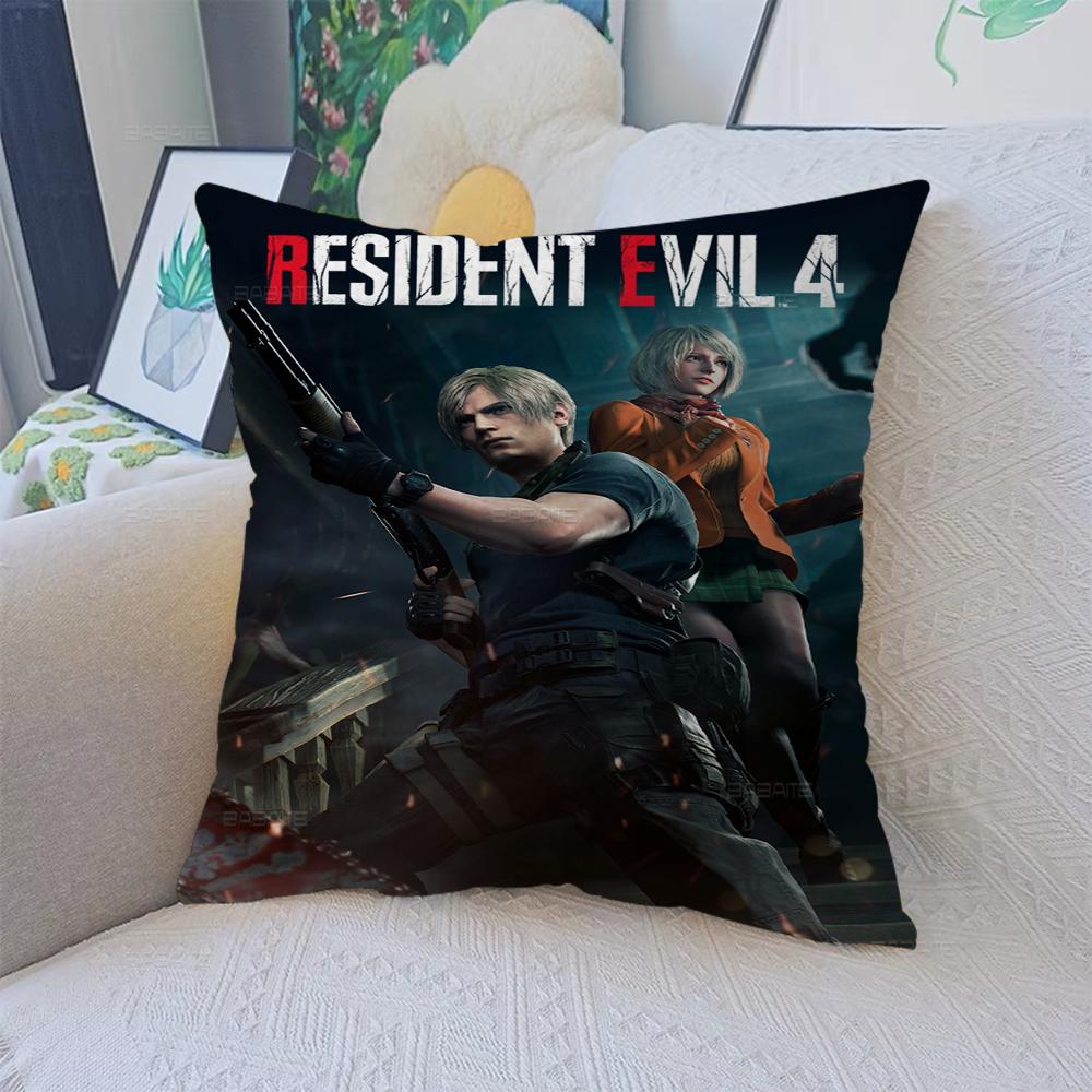 Game R-Resident Leon Kennedy Evil Pillow Gift Home Office Decoration Pillow Bedroom Sofa Car Cushion Coverpillow Case