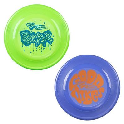 Frisbee Pack of 2 Flying Discs, 23.75cm for 5 Years and Up - 100g, Blue-Green