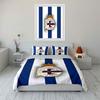 Blue-white stripes, club emblem. Bedding sets Duvet cover sets Duvet covers Pillowcases(1 * Duvet Cover 2 * Pillowcases without duvet insert)