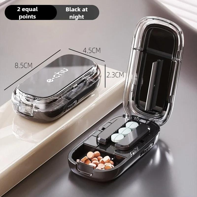 

Adjustable Quartering Pill Cutter Storage Box Portable Drug Tablet Medicine Dustproof Divider Organizer Crusher Pill Cutter