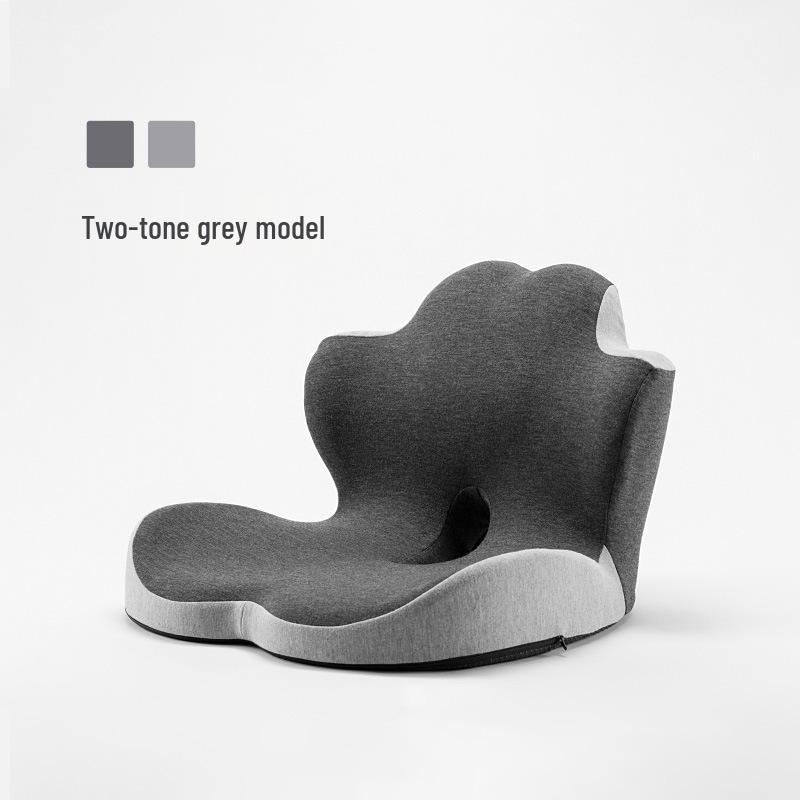 Ergonomic Memory Foam Car & Office Seat Cushion with Integrated Backrest and Lumbar Support