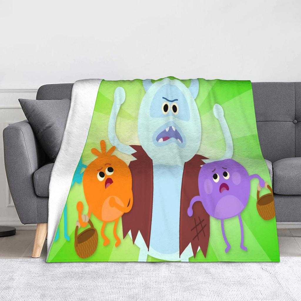 Bumble Nums Cartoon Blankets Flannel Autumn/Winter  Multi-function Soft Throw Blanket for Sofa Travel Quilt