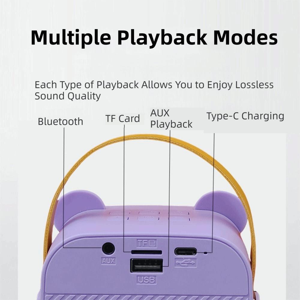 3.5mm Earphone Mini Karaoke Machine Portable Mini Home Karaoke Speaker  Outdoor Karaoke