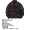 Men Baseball Jacket Stand Collar Long Sleeve Zipper Closure Casual Coat with Pockets Ribbed Cuffs Hem Outwear