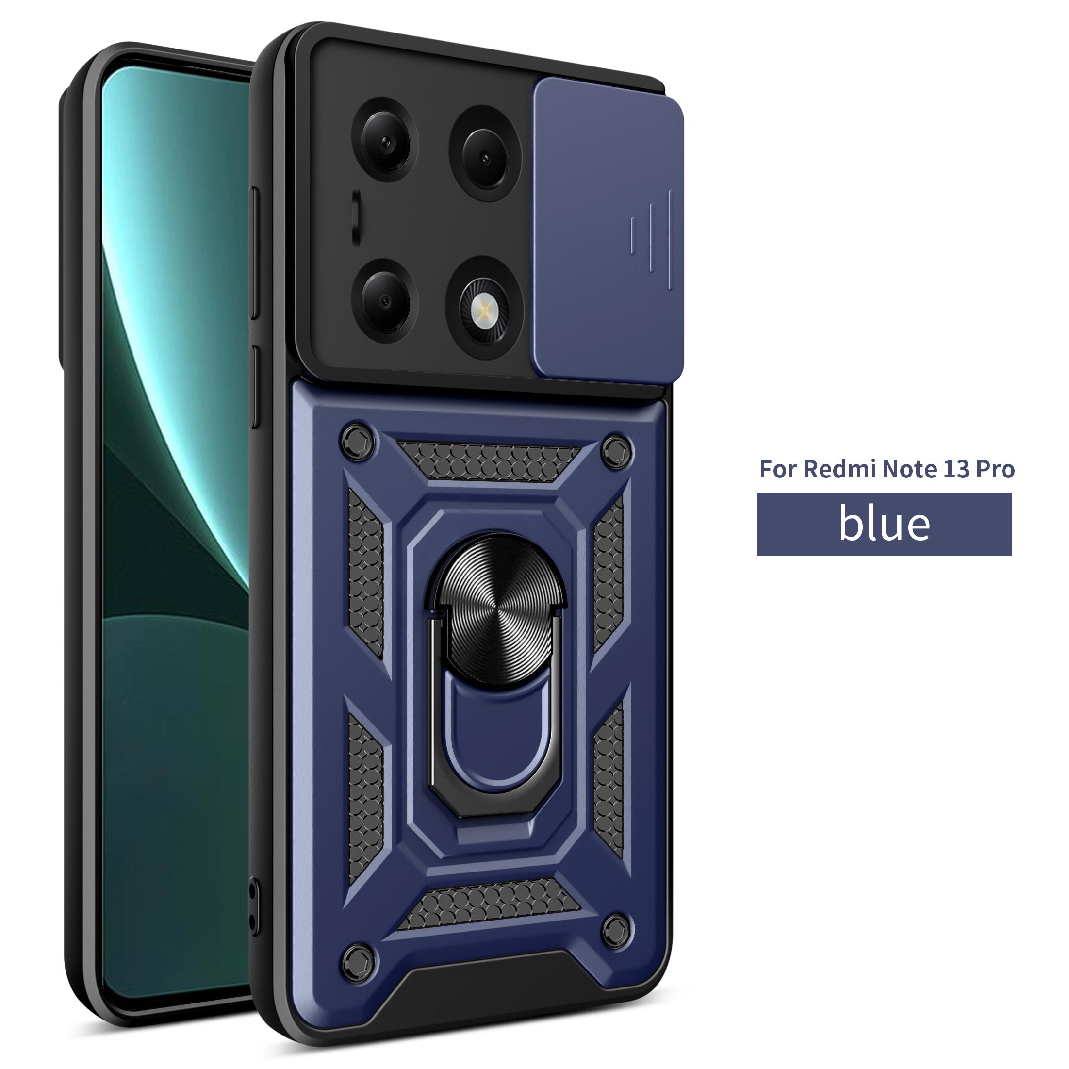 

Бронированный магнитный чехол для Xiaomi Poco X6 pro 5G M6 Pro 4G Redmi Note 13 Pro 4G 5G pro plus, защитный противоударный чехол Xiaomi Poco X6 pro 5 синий