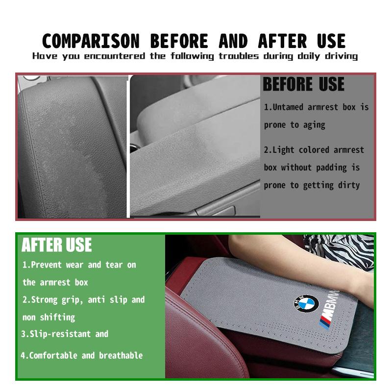 Car Seat Protection Center Console Armrest Mat Accessories For BMW M3 M5 X3 E93 F10 F20 F30 F40 F15 F25 F26 F31 F49 F86 TF0