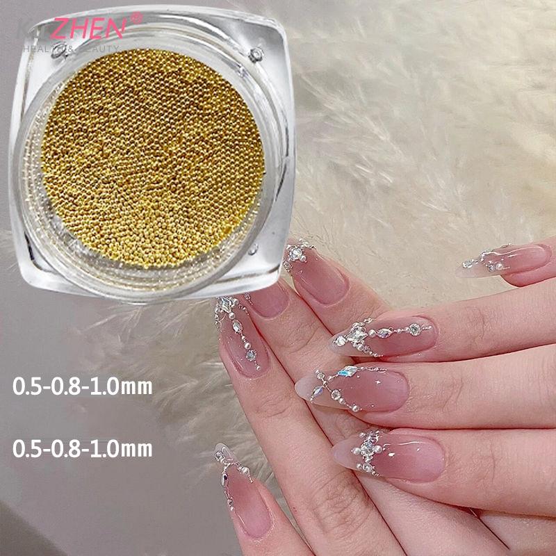 0.4mm-1.5mm Nail Art Beads Steel Ball Metal Micro Caviars Alloy Nail Art Rhinestones Jewelry Manicure Accessories DIY Ornaments