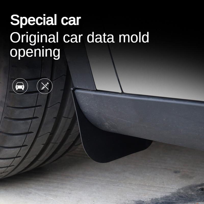 Set de aripi din 4 piese, potrivit pentru Tesla Model 3/Y 2017-2023, negru invizibil TPE, accesorii pentru modificarea exterioară a mașinii