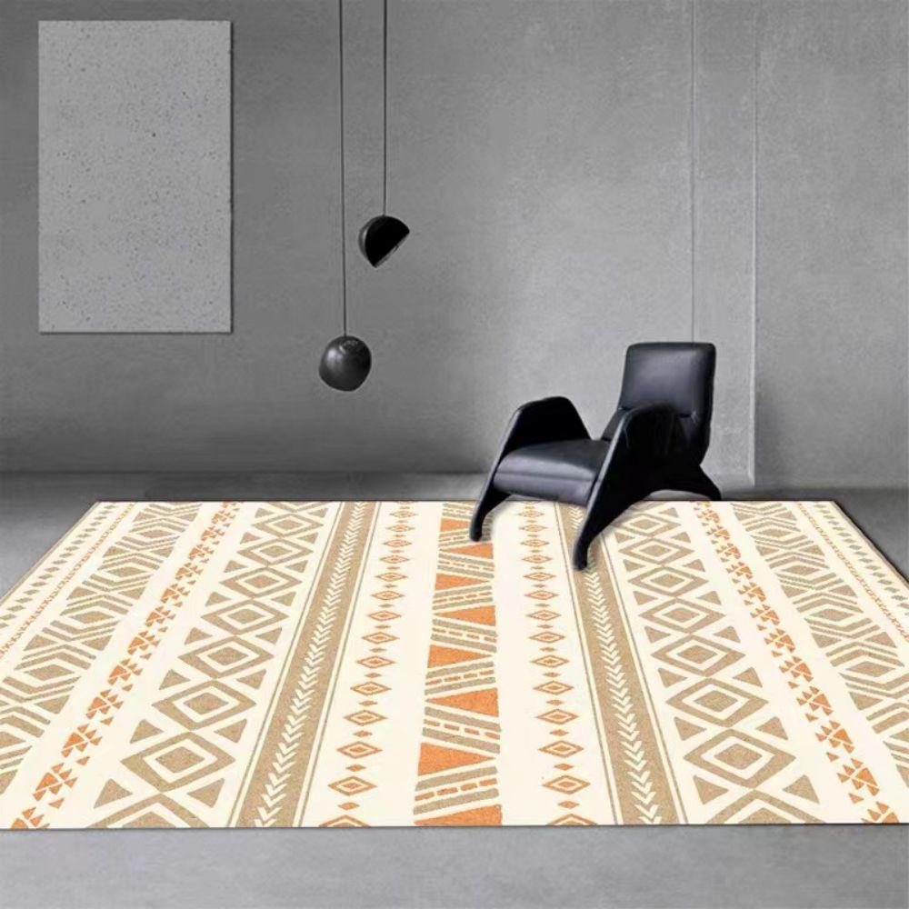 Morocco Vintage Living Room Rug Home Sofa Coffee Table Rug Room Decor Bedside Blanket Non-Slip Crystal Velvet Floor Mat