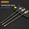 304 Stainless Steel Twisted Bar Spoon with Tear Drop Design for Cocktails