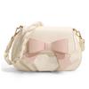 Spring and summer Internet celebrities fashion versatile sweet girl heart small square bag women messenger bag pleated cloud bag bow bag
