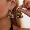 Cute Halloween Dangle Earrings for Women Cartoon Ghost Pumpkin Star Asymmetrical Long Tassel Earrings Party Statement Jewelry