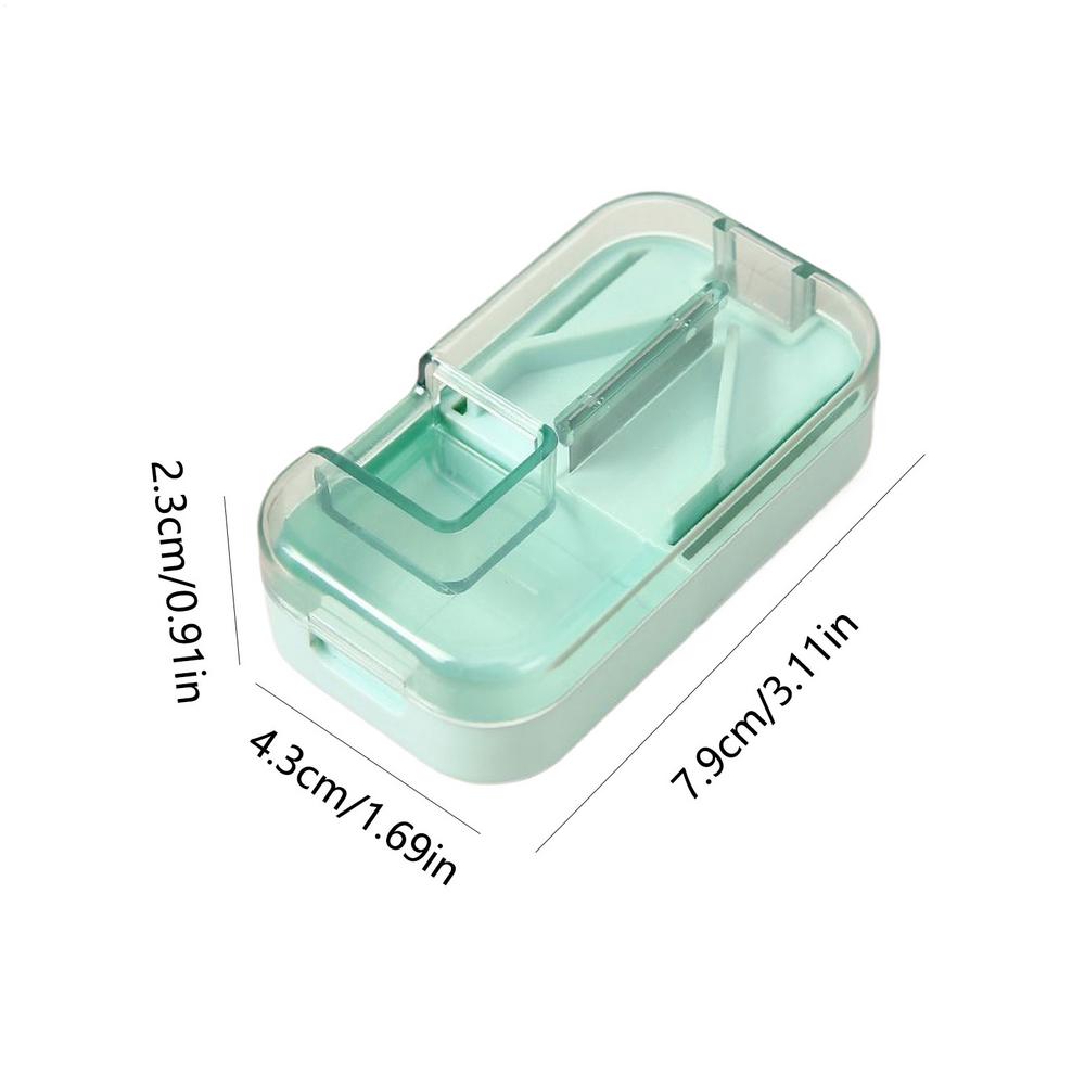 

Small Pill Cutter Dose Small Pill Splitter with Dispenser Tablet Cutter Accurate Medicine Crusher Safety Guard Cut Tool for Tiny зелёный