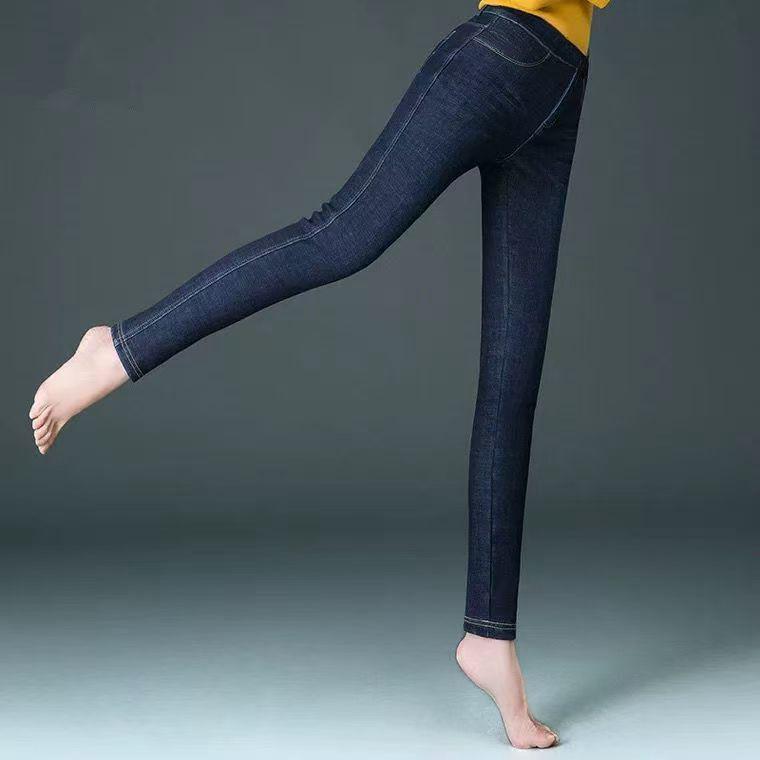 Fleece-Lined High-Waisted Skinny Jeans for Women - 2025 Elastic Slim-Fit Pencil Pants