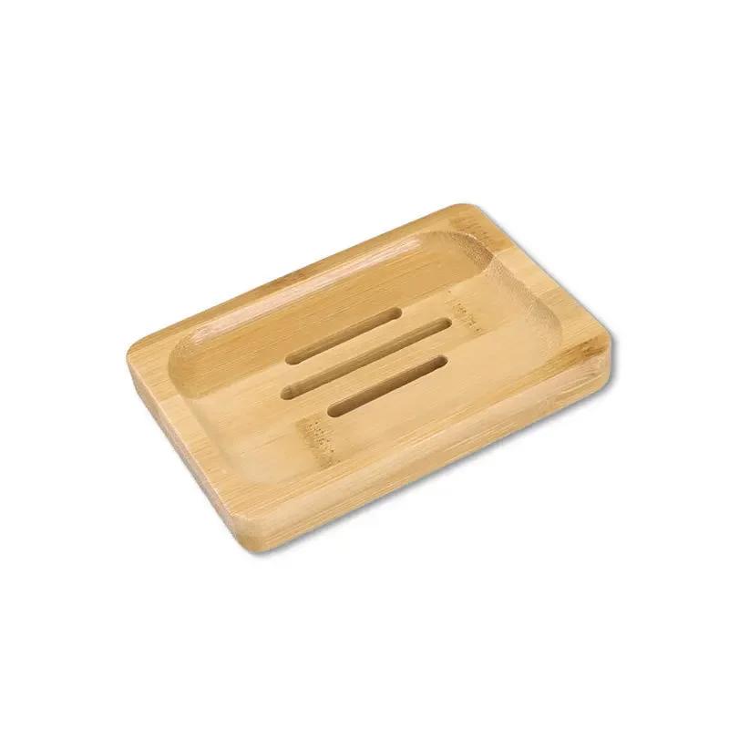 Soap Dish Container Moisture-proof Bamboo Storage Tray Draining Box Home Shower Washroom Accessories Wood Color Bathroom Tools
