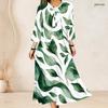 Women Plus Size White Floral Printed Two Piece Set Three Quarter Sleeve Cardigan Sleeveless Long Dress