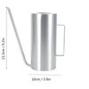 1.5L Stainless Steel Indoor Outdoor Watering Can Garden Plant Flower Long Spout Watering Pot