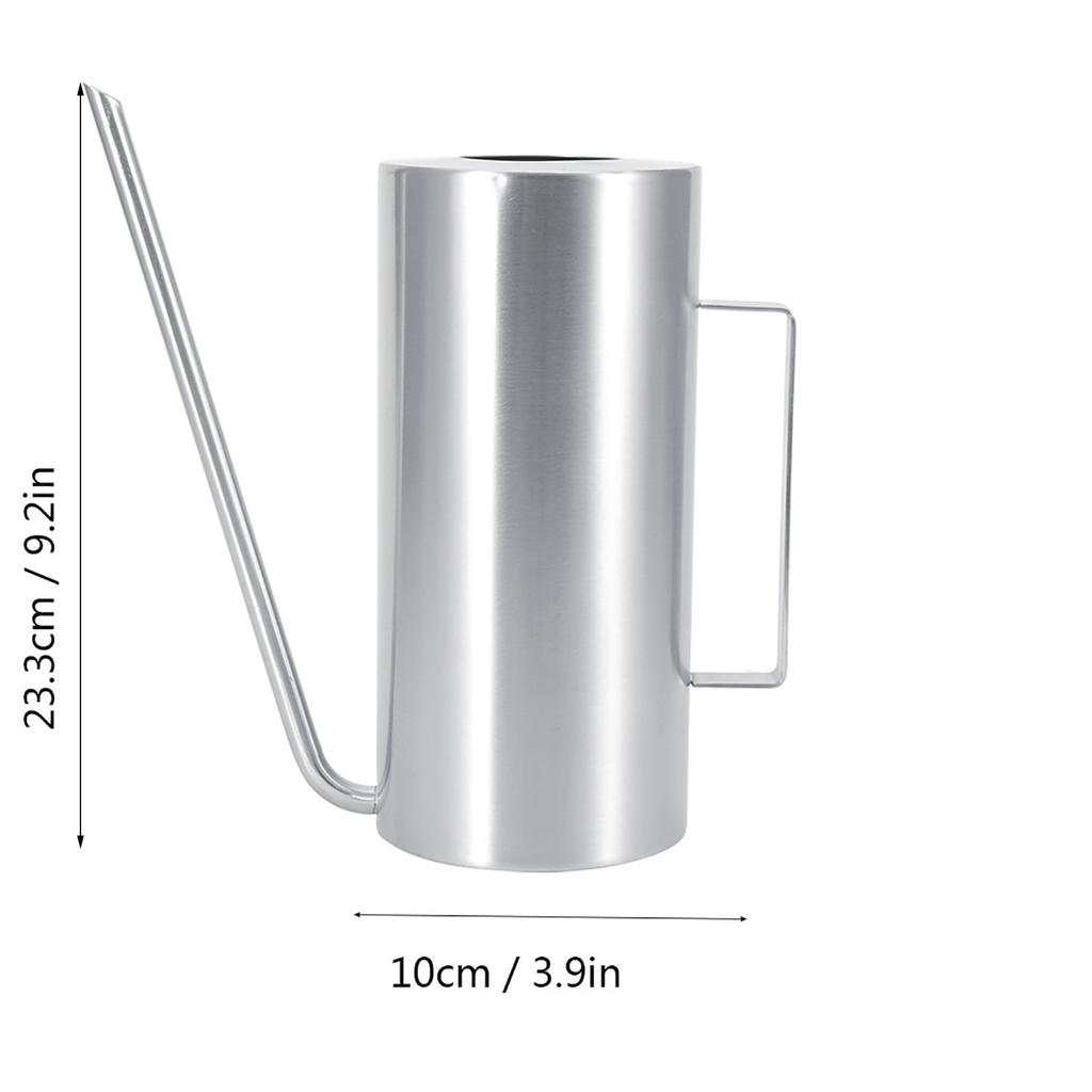 1.5L Stainless Steel Indoor Outdoor Watering Can Garden Plant Flower Long Spout Watering Pot