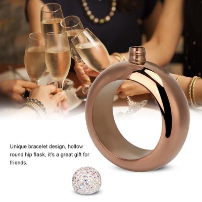 Edelstahl WeinCelsiusAlkohol Krug Armband Handgelenk Hüftflasche Trichter Geschenk für Tanz Geburtstagsparty Bar