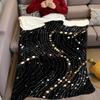 Glimmer Veil Flanelldecke Warm Weich Halloween Weihnachten Sofa Warm Gemütlich Dekoratives Dekor Geschenk für Alle Jahreszeiten