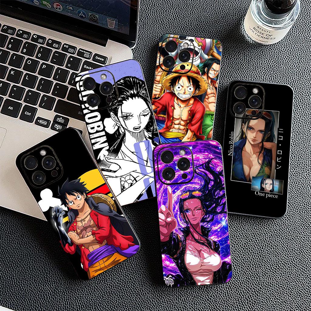 Cover for Apple iPhone 17 16 Plus 13 12 Pro Max Mini X XR ProMax 16E 15+ 16Plus Air Phone Case Zoro One Pieces Luffy Nico Robin