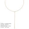 EManco Elegant Dainty Tassel Gold Plated Stainless Steel PVD Link Chain Choker Necklace Women's Daily Commute Party