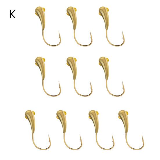 10 ks poutnických háčků s měděnou hlavou 45stupňový úhlový design vlčích zubů Velká tvrdost Vysokotlaké zploštělé rybářské háčky