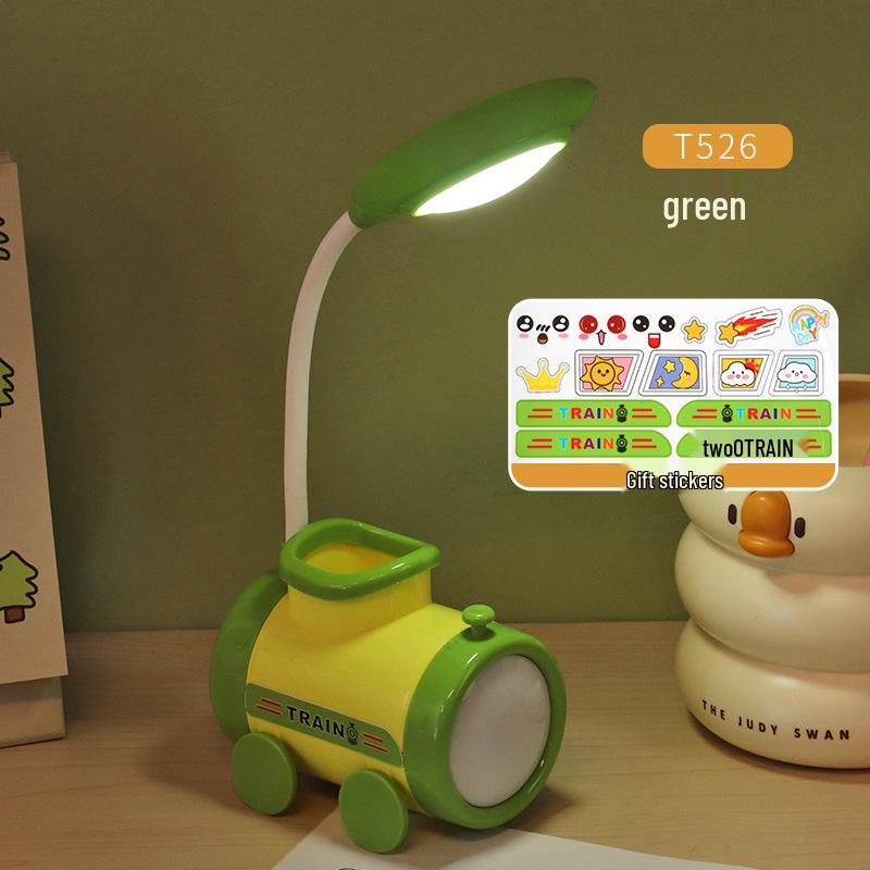Multifunctional Folding Cartoon Desk Lamp with USB Charging and Eye-Protection for Study, Dormitory, and Bedside Use