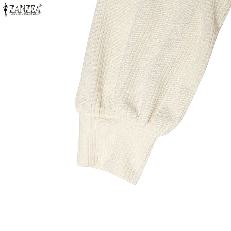 ZANZEA Women Long Sleeve Blouse and Pants Casual Two Piece Suit Sets