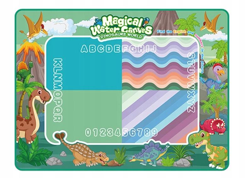 MATA DO KOL. PISAKIEM WODNYM DINO 150x100 9934