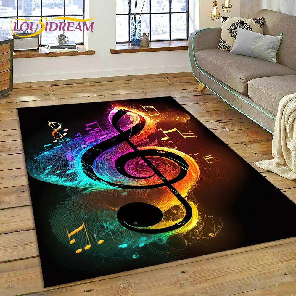 Kolorowa nuta nuta kreskówka dywan dywan dla domu salon sypialnia Sofa wycieraczka Decor, dywanik dla dzieci mata antypoślizgowa