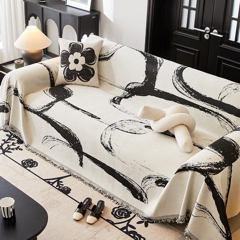 

Простое и легкое роскошное синельное полотенце для дивана, универсальный универсальный универсальный чехол для дивана, нескользящий, теплый, не царапается 180*420cm