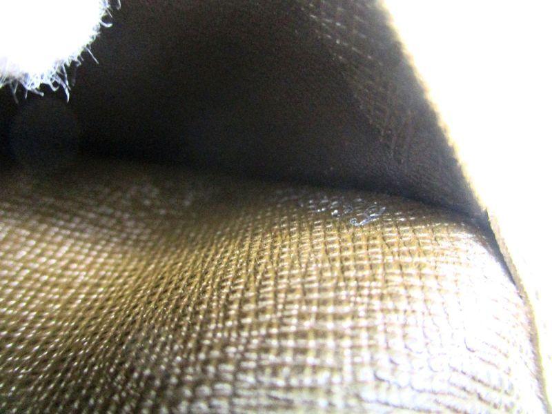 Authentic LOUIS VUITTON Dark Brown Taiga Leather Long Wallet Portefeuille Brazza #9498  Refurbished