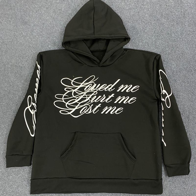 

Европейская и американская уличная ретро толстовка Y2K с темным принтом и длинным рукавом S чёрный