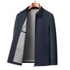 Men's Wrinkle-Resistant Lapel Jacket - Spring/Autumn Casual Business Style for Middle-Aged and Elderly