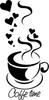 Stickers FOR the Kitchen Sticker Cups Coffee Coffee Hearts 100 X 50 Cm G266