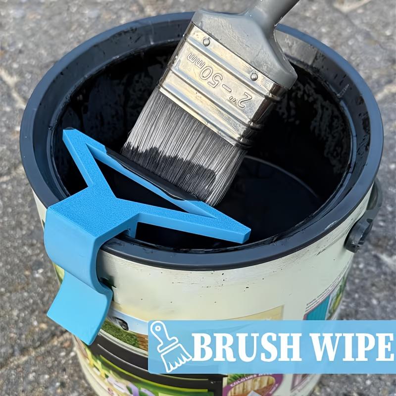Paint Can Brush Cleaner, Clip-On Paint Scraper,Anti-Drip Paint Holder,Compatible with Various Sizes of Paint Cans,Prevents Leaks