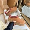 Fashion Women's Winter Boots with Thick Soles Ethnic Snow Boots Wool Slippers 2025 New Winter Sheepskin Wool Integrated Women's Shoes