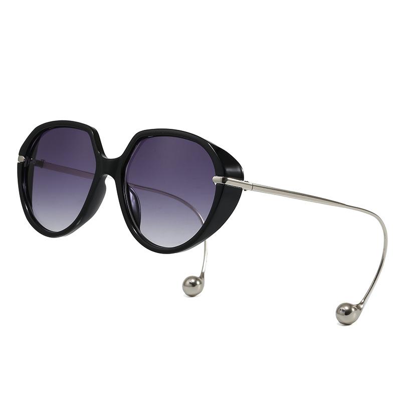 

Luxury Brand Designer Oversized Sunglasses Women For Men 2026 Popular Vintage Sun Glasses Punk Bendable Pendant Leg Eye Glasses черный серый