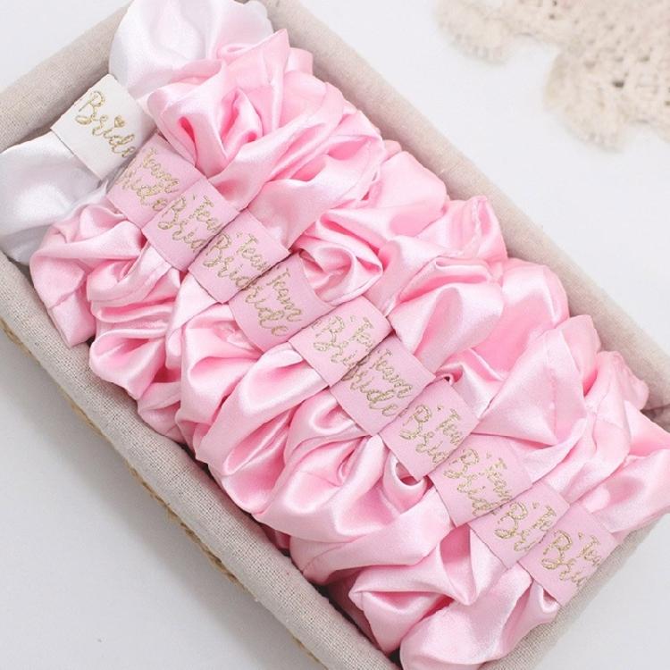Bridesmaids Scrunchies for Party Updos Hair Elastic Hair Circles Satins Hair Ties Hair Scrunchy Proposal Wedding Gifts