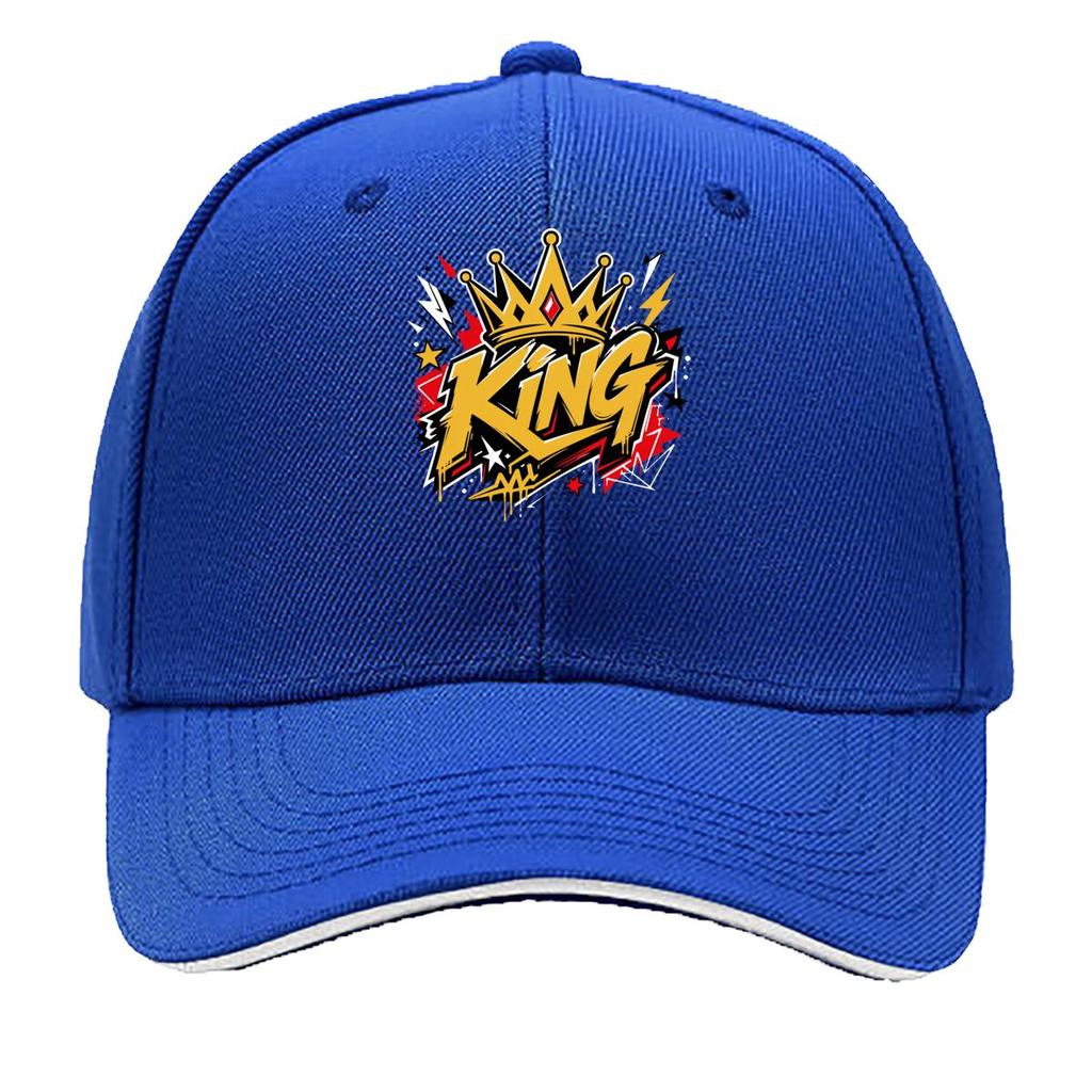 Royal Crown Street Graffiti Emblem D Sandwich Baseball Cap Sun Cap Outdoor Workouts Hat